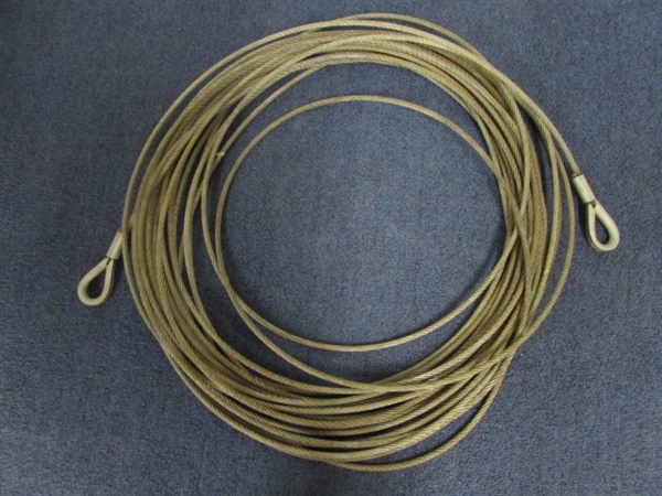 3/8 CABLE WITH EYE HOOKS ON BOTH ENDS