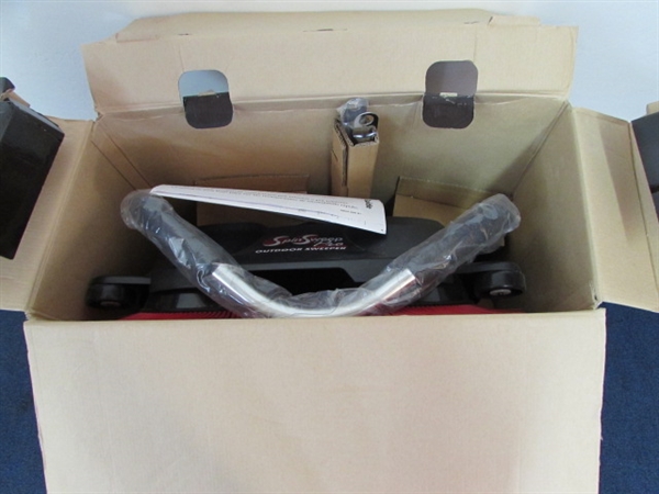 A QUALITY PRODUCT BY HOOVER-NEW IN THE BOX-SPIN SWEEP PRO PERSONAL OUTDOOR SWEEPER 