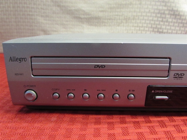 WATCH DVD'S & VHS ON THIS NICE ALLEGRO DVD/VHS PLAYER