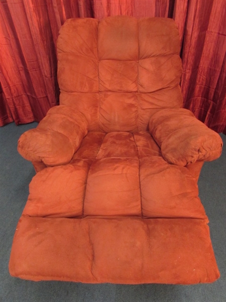 COZY UP BY THE FIRE IN THIS VERY NICE, PLUSH RECLINER