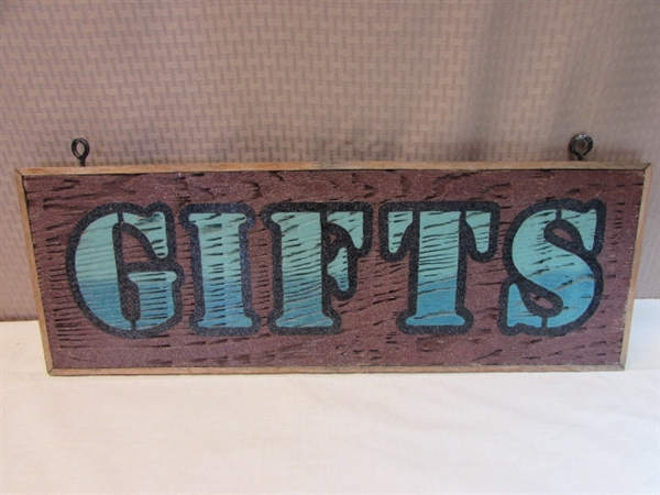 IN CASE YOU DON'T HAVE A CHRISTMAS TREE, PUT THE PRESENTS UNDER THIS GREAT WOOD GIFT SIGN