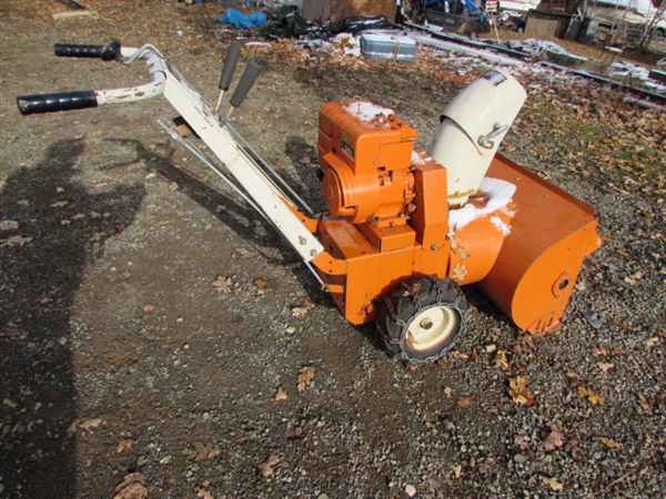 MONTGOMERY WARD 5 HP SNOW BLOWER - DON'T BE SORRY YOU DIDN'T GET THIS WHILE OUT SHOVELING SNOW!