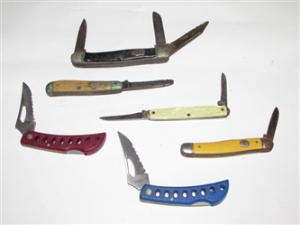 VINTAGE & ANTIQUE POCKET KNIFE COLLECTION-SIX KNIVES