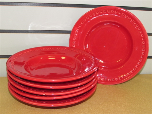 VALENTINE'S DAY SOUP & SALAD! MIKASA TUREEN, STONEWARE BOWLS WITH HANDLES, RED SALAD BOWLS & MORE