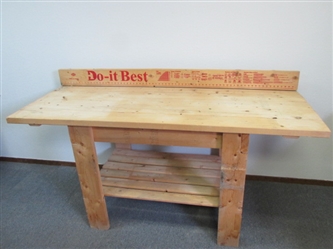 BIG BOYS WORK BENCH WITH BUILT IN EXTRAS
