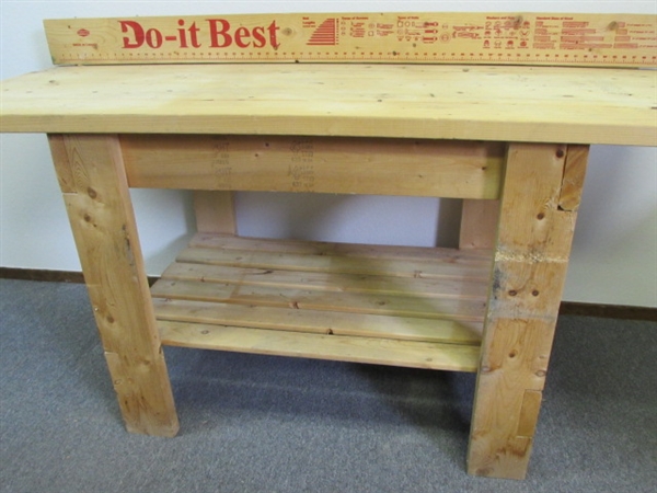 BIG BOY'S WORK BENCH WITH BUILT IN EXTRAS