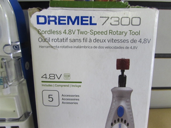 A MUST HAVE TOOL! DREMEL 7300 CORDLESS & A A NEW SET OF ACCESSORIES WITH CASE