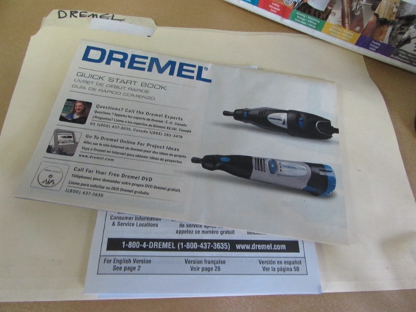 A MUST HAVE TOOL! DREMEL 7300 CORDLESS & A A NEW SET OF ACCESSORIES WITH CASE