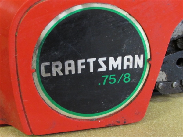 CRAFTSMAN 8 ELECTRIC CHAINSAW WITH EXTENSION CORD