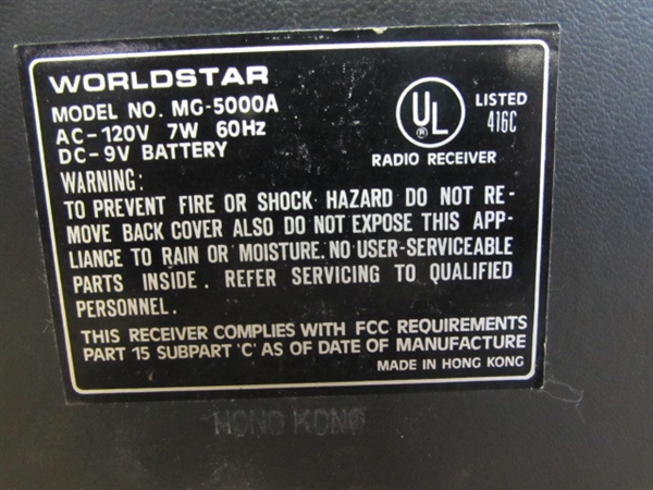 WORLDSTAR SOLID-STATE MULTI-BAND RECEIVER- WORKS GREAT