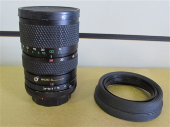 ZOOM LENS FOR YOUR 35MM CAMERA! 80MM SUN ZOOM MACRO LENS WITH 62MM KALIMAR SKYLIGHT LENS & SUN SHADE