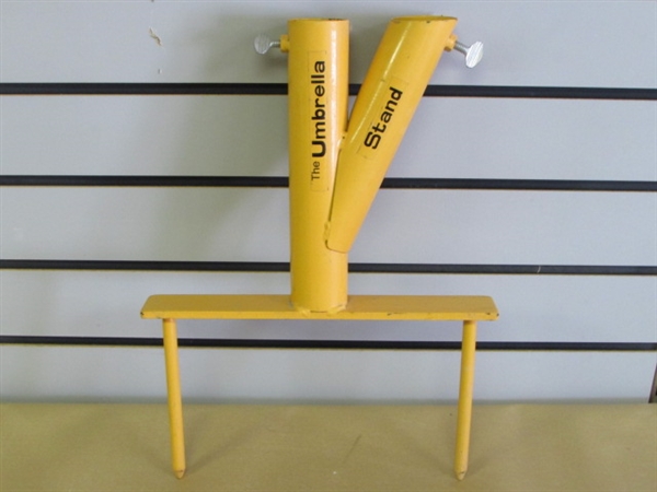 BACKYARD, BEACH OR PARK GET SOME SHADE WITH THE UMBRELLA STAND!