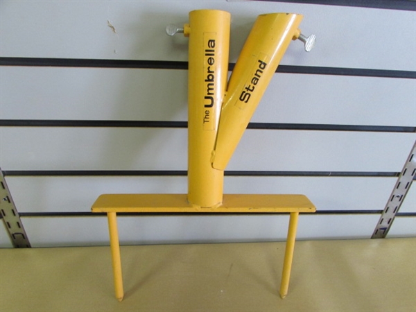 BACKYARD, BEACH OR PARK GET SOME SHADE WITH THE UMBRELLA STAND!