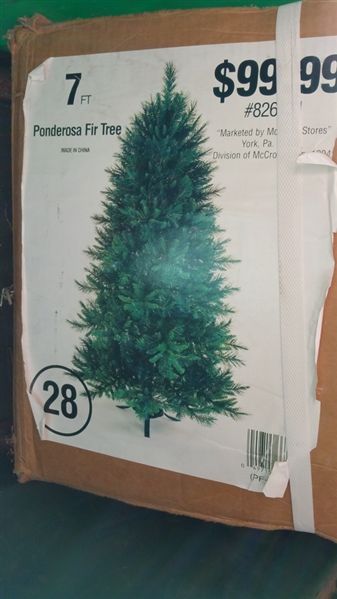CHRISTMAS TREE - NEW IN ORIGINAL BOX - 7 FEET TALL!