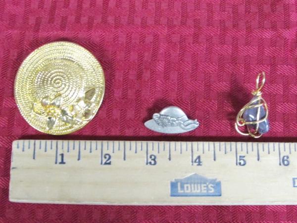 FUN & SPARKLY VINTAGE JEWELS-AUSTRIA BROOCHES & EARRINGS, SARAH COVENTRY, RHINESTONES, BEADS & MORE