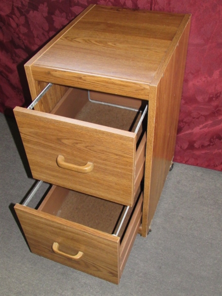 WISH YOU WERE MORE ORGANIZED? GET THERE WITH THIS TWO DRAWER FILE CABINET ON WHEELS