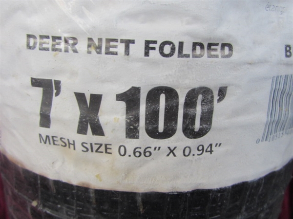 DEER FENCE NETTING NEVER USED-START OUT RIGHT THIS SPRING BY KEEPING THE DEER OUT!