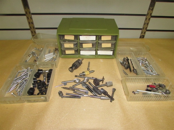 DON'T MISS THIS HANDYMAN'S HARDWARE CABINET LOADED WITH HARDWARE & BITS!