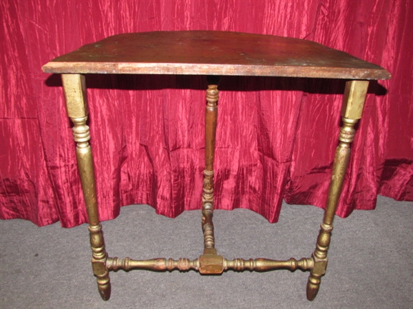 ANTIQUE MAHOGANY SIDE TABLE WITH REAL CHARM & WONDERFUL DETAILS