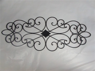 DISTINCTIVE SCROLLED WROUGHT IRON WALL HANGING