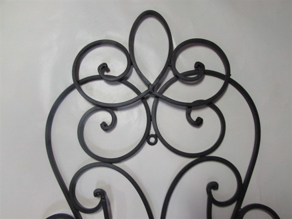 DISTINCTIVE SCROLLED WROUGHT IRON WALL HANGING