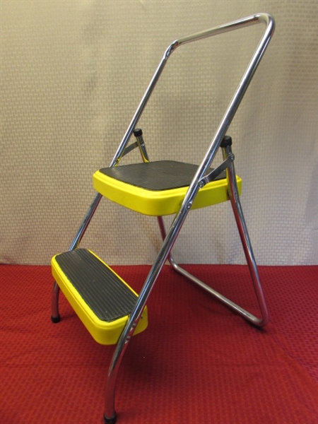 GET A STEP UP WITH THIS VINTAGE COSCO 2-STEP FOLDING STEPSTOOL
