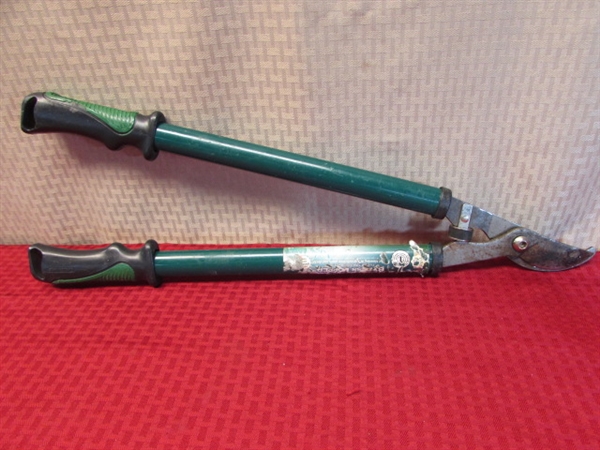 RX FOR YOUR GARDEN - LONG HANDLE BYPASS LOPPERS, PRUNER, DEER CROSSING SIGN, YELLOW JACKET TRAPS,