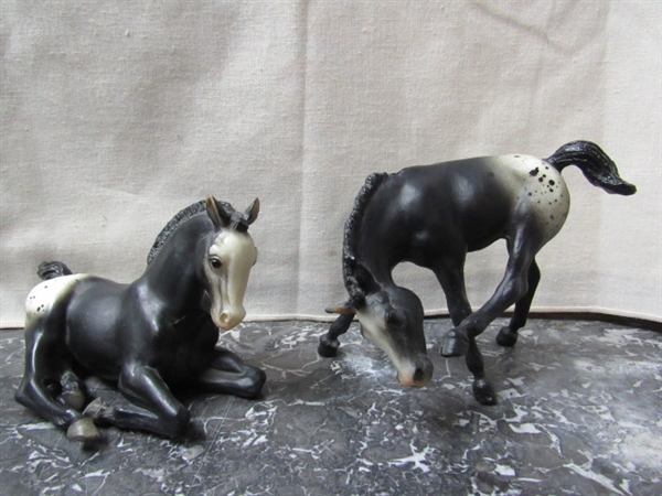 TWINS TO COMPLETE THE FAMILY! TWO BREYER BLACK APPALOOSA FOALS