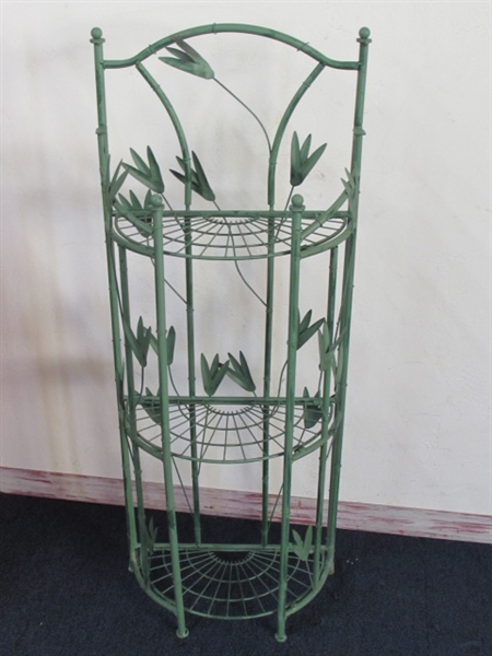 NEW 3 TIER WROUGHT IRON SHELVING RACK PERFECT FOR SMALL POTTED PLANTS