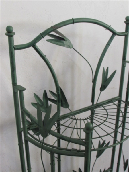 NEW 3 TIER WROUGHT IRON SHELVING RACK PERFECT FOR SMALL POTTED PLANTS