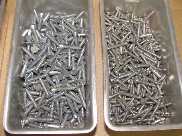 LOADS OF CLEAN, WELL ORGANIZED HARDWARE SCREWS, NAILS, WASHERS & BOLTS
