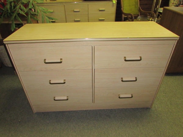 STURDY 6 DRAWER DRESSER, MATCHES THE TWO PREVIOUS DRESSERS