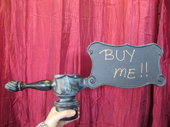 OLD FASHIONED WROUGHT IRON CHALKBOARD SIGN-BUY ME!