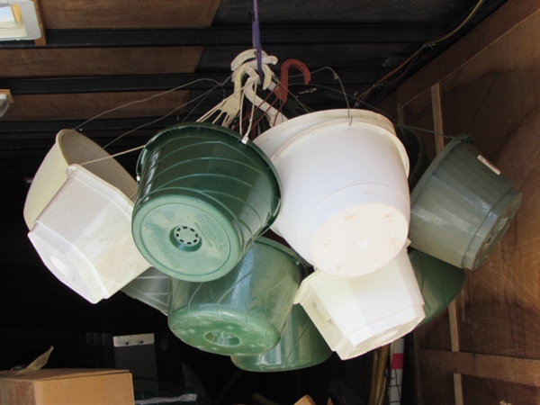 OODLES OF HANGING POTS FOR YOUR SPRINGTIME PLANTS!