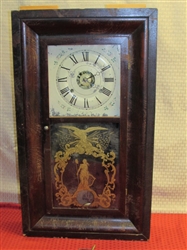 STUNNING ANTIQUE SETH THOMAS WEIGHT DRIVEN MANTLE CLOCK MADE IN THE 1860S