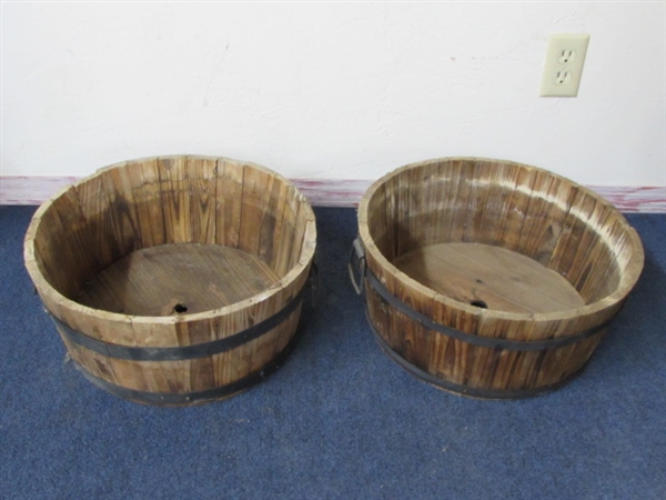 HOW DOES YOUR GARDEN GROW? GREAT IN THESE RUSTIC BARREL PLANTERS & MORE