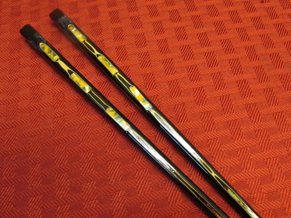 VINTAGE ACRYLIC JAPANESE CHOP STICKS PURCHASED BY A SOLDIER ON HIS WAY TO THE KOREAN WAR