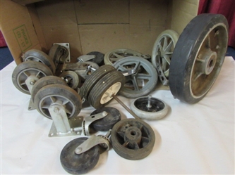 BOX OF 18 LARGE SIZED WHEELS SEE PREVIOUS LOT!