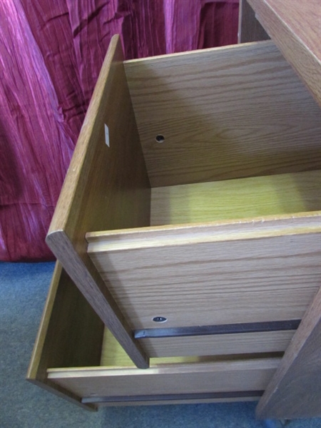 NICE 2-DRAWER LETTER-SIZED FILE CABINET ON WHEELS