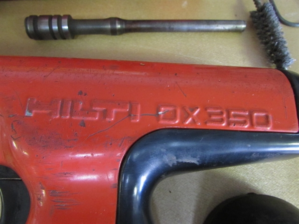 HILTI FASTENING SYSTEM IN METAL CASE - GUN, FASTENERS, CHARGES & MORE!