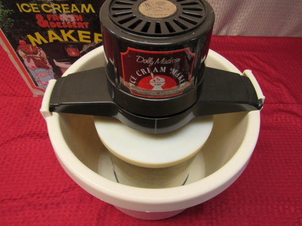 SUMMER FUN! RIVAL, DOLLY MADISON ELECTRIC ICE CREAM MAKER