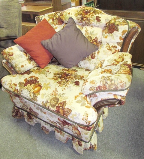 COMFY UPHOLSTERED ARM CHAIR-MATCHES THE SOFA IN THE LAST LOT!