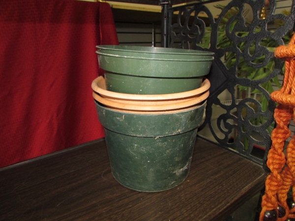 LARGE MULTI SHELF UNIT GREAT FOR YOUR POTTED PLANTS ON THE PATIO-PLUS LOADS OF PLANTERS