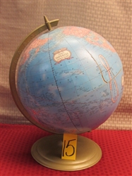 VINTAGE CRAMS IMPERIAL WORLD GLOBE ON STAND