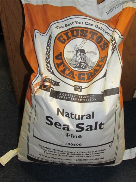 GIUSTO'S NATURAL SEA SALT - UNOPENED 50 LB. BAG