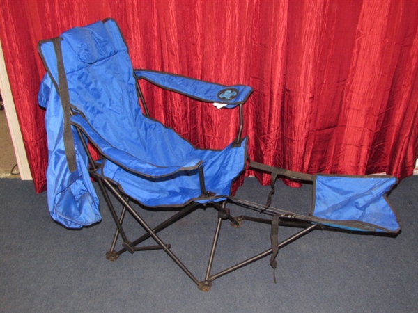 THE LAZY DAYZ OF SUMMER-LOUNGE AROUND IN TWO SUPER COMFY DELUXE FOLDING CAMP CHAIRS