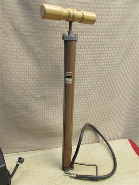 WE'RE GONNA PUMP YOU UP! B&D ELECTRIC AIR STATION, VINTAGE METAL GOLDEN ROD BICYCLE PUMP  & MORE