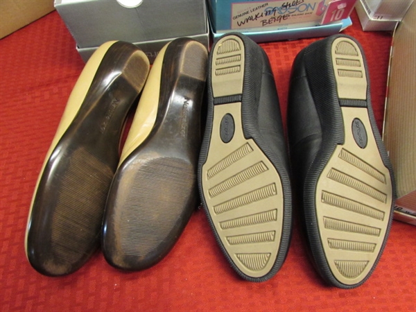 LADIES SHOES-NEW & LIKE NEW, INCLUDES LEATHER, BRANDS LIKE NATURALIZER, SOFT SPOTS & MORE