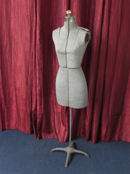 VINTAGE DRESSMAKER'S MANNEQUIN!  ECLECTIC DECOR OR MUST HAVE TOOL FOR THE SEAMSTRESS!