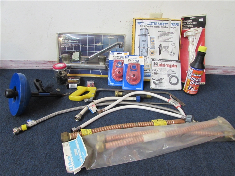 WATER HEATER SAFETY STRAP, NEW KITCHEN FAUCET, AND LOTS MORE NEW PLUMBING SUPPLIES!